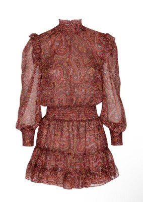 Anthropologie smocked mini dress MISA nwt xsmall Gianna Dress Bohemian Paisley  | eBay | eBay US