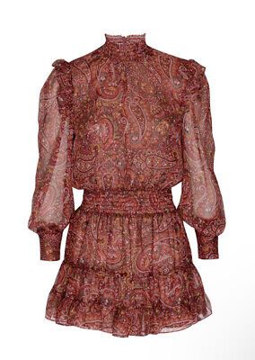 Anthropologie smocked mini dress MISA nwt xsmall Gianna Dress Bohemian Paisley  | eBay | eBay US