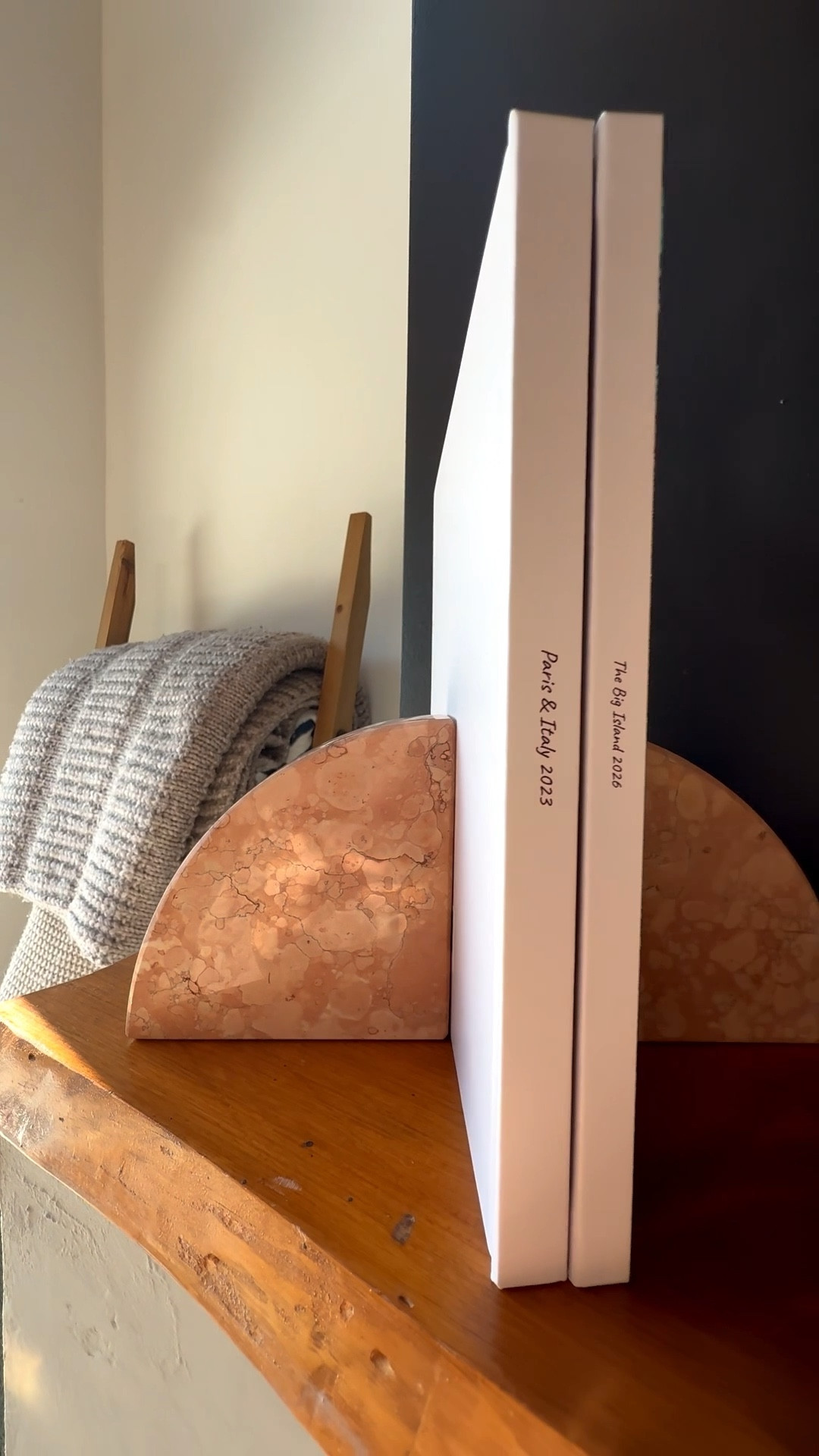 Proof that bookends are the underrated styling hero.
These marble bookends add weight, texture, and that high-end look. I’m linking these exact one (more colors) and sharing more statement bookend ideas — from travertine to brass and sculptural shapes — all linked here.

#LTKHome