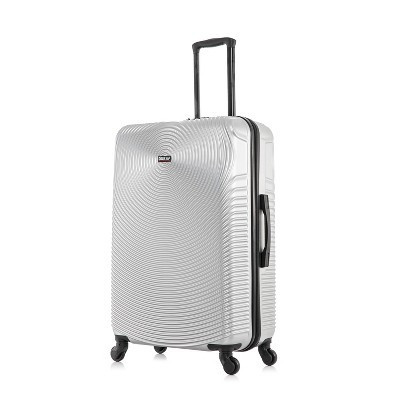 DUKAP Inception Lightweight Hardside Large Checked Spinner Suitcase - Silver | Target