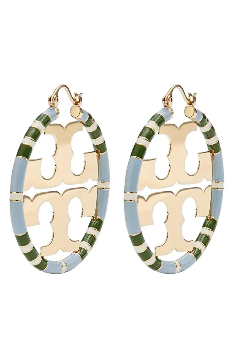 Miller Enamel Stripe Hoop Earrings | Nordstrom