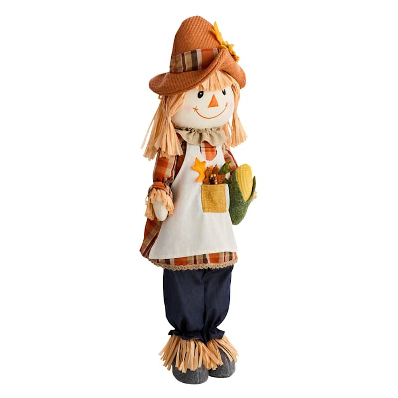 Fabric Standing Girl Scarecrow, 30.5" | At Home