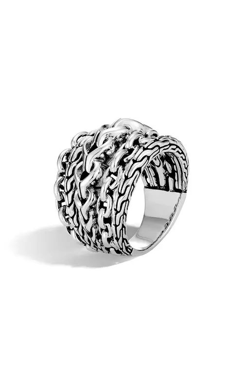 John Hardy Asli Classic Chain Link Ring in Silver at Nordstrom, Size 8 | Nordstrom