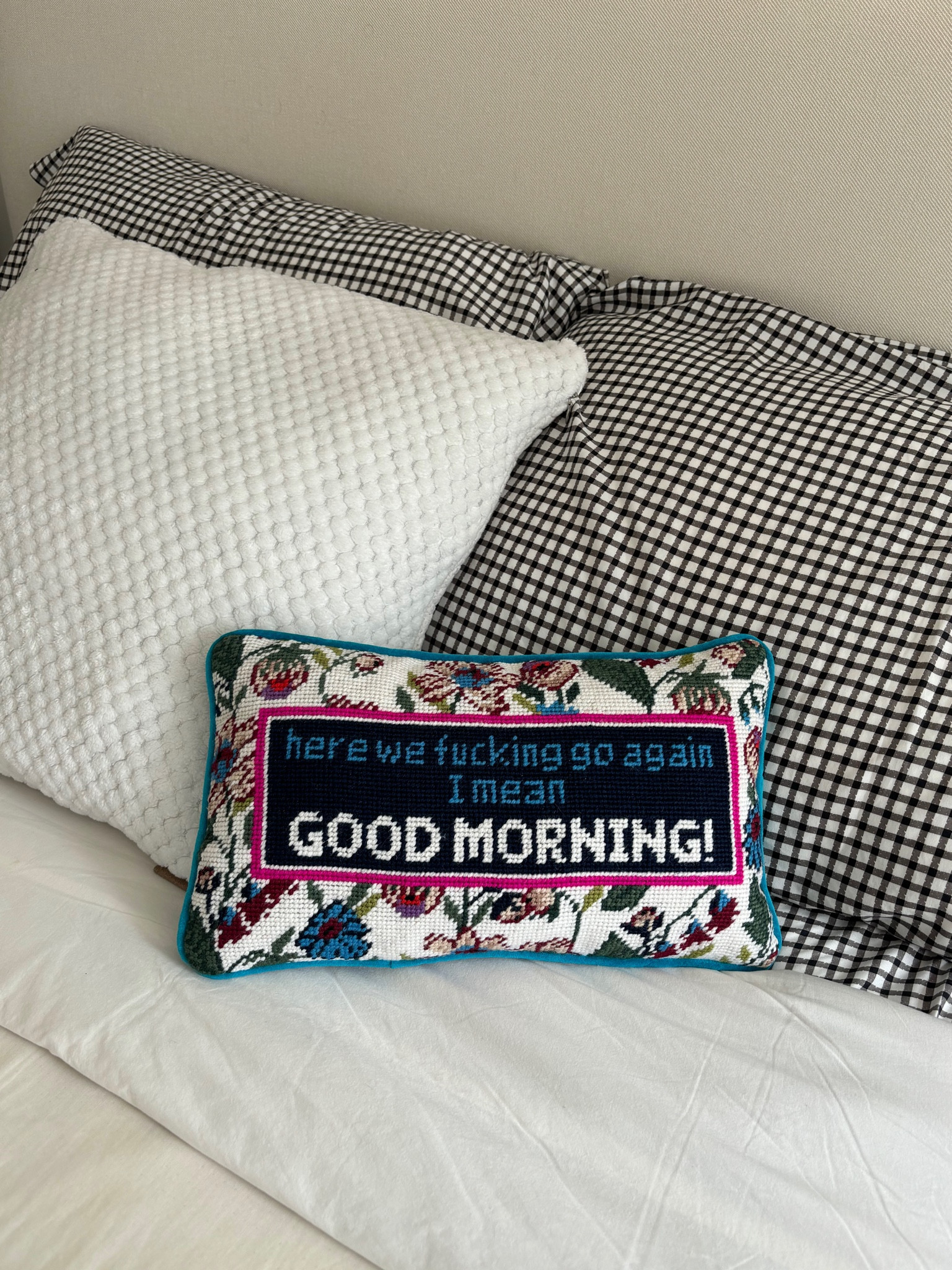 the perfect pillow for us not morning people 

#LTKHome