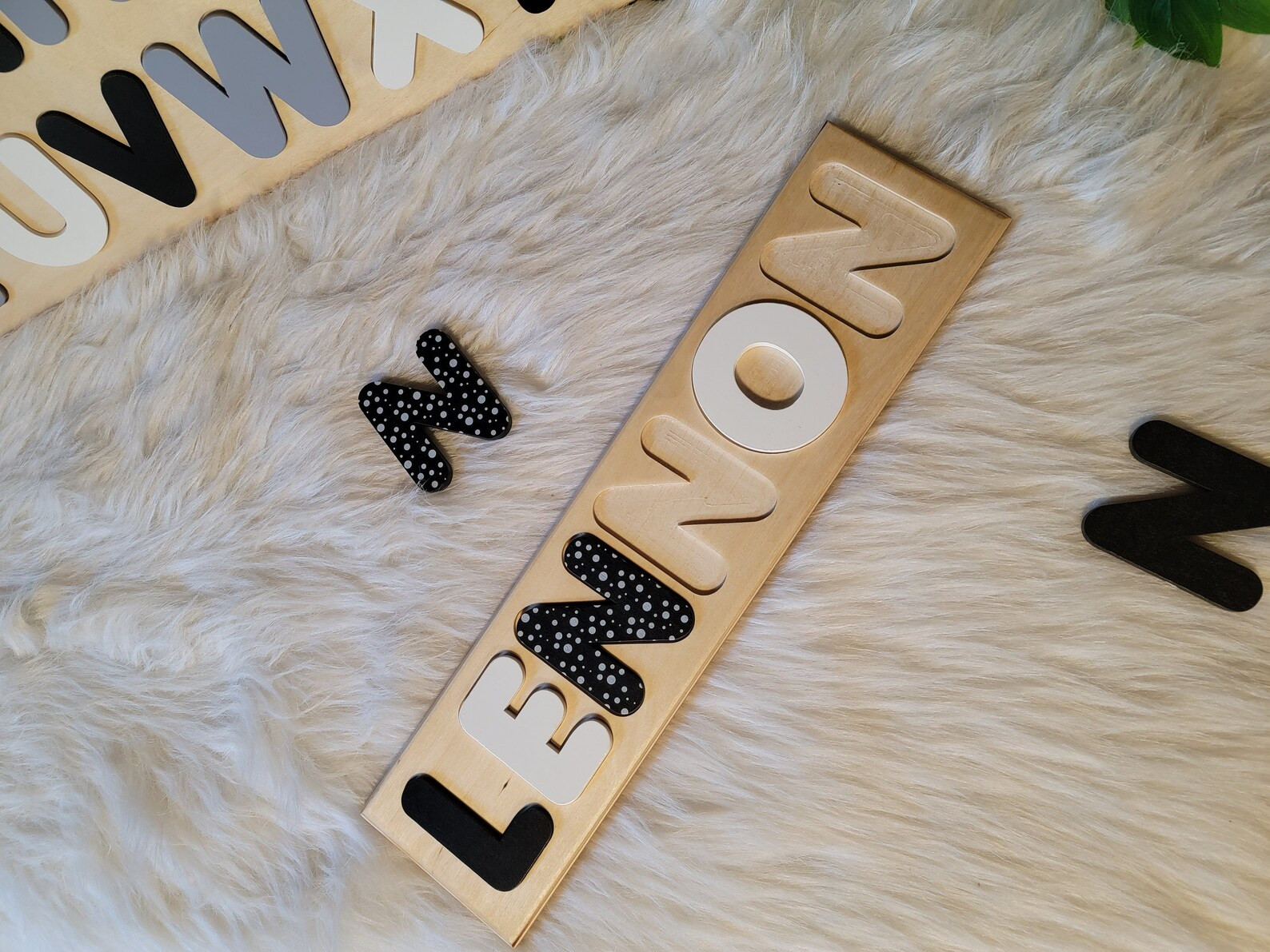 Wooden Name Puzzle Montessori Baby Toys Baby Name Sign Gift | Etsy | Etsy (US)