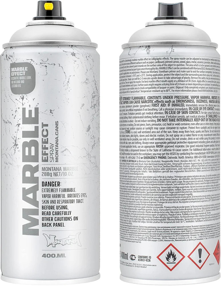 Montana Cans Montana Effect 400 ml Marble Color, White Spray Paint | Amazon (US)