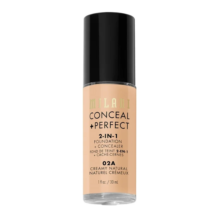 Milani Conceal + Perfect 2-in-1 Foundation + Concealer, Creamy Natural | Walmart (US)