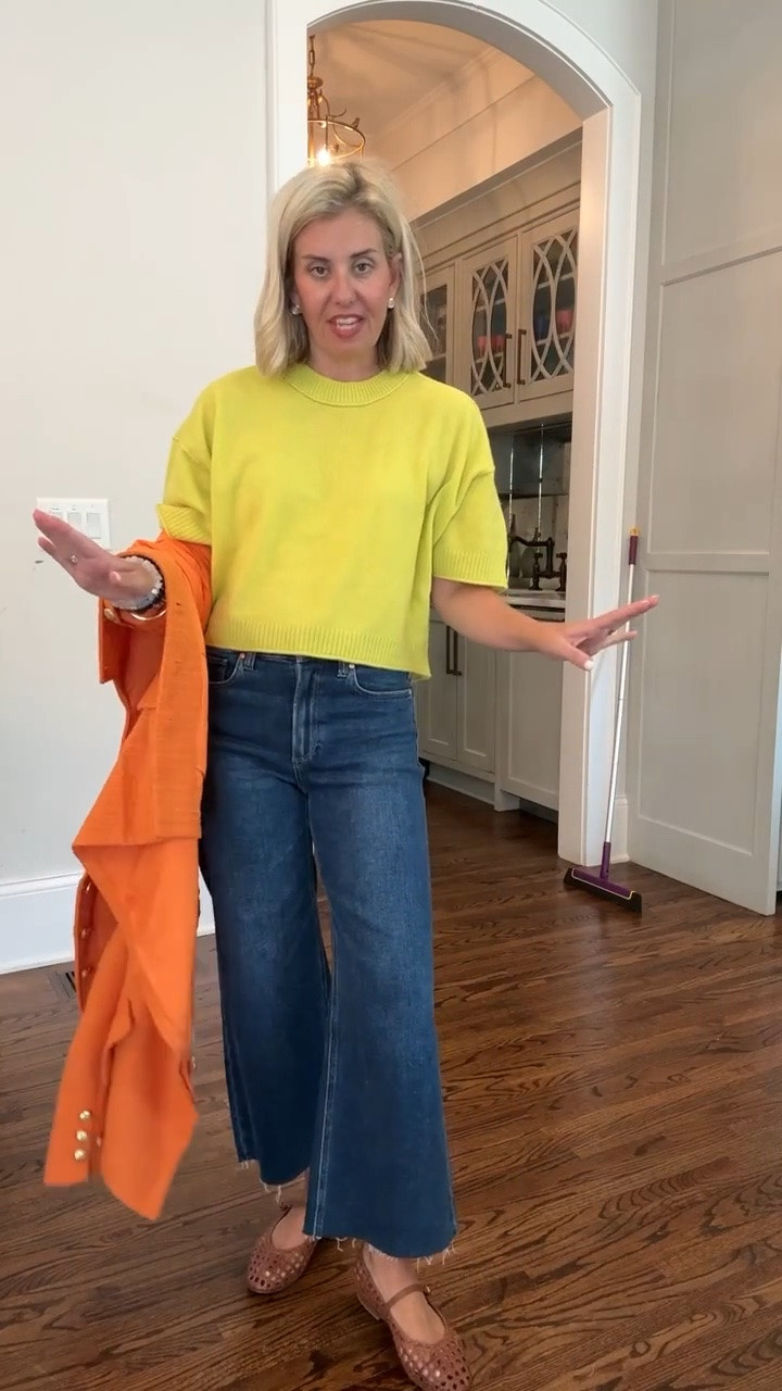 Color blocking for the win! Obsessed with this jacket paired with this chartreuse Goldie sweater. 

Jacket - xs 
Sweater - xs
Jeans - 26P
Mary Jane’s - 7.5 (sized 1/2 down) 

*code Catherine20 at Allie + Bess

#LTKPetite #LTKOver40 #LTKSeasonal