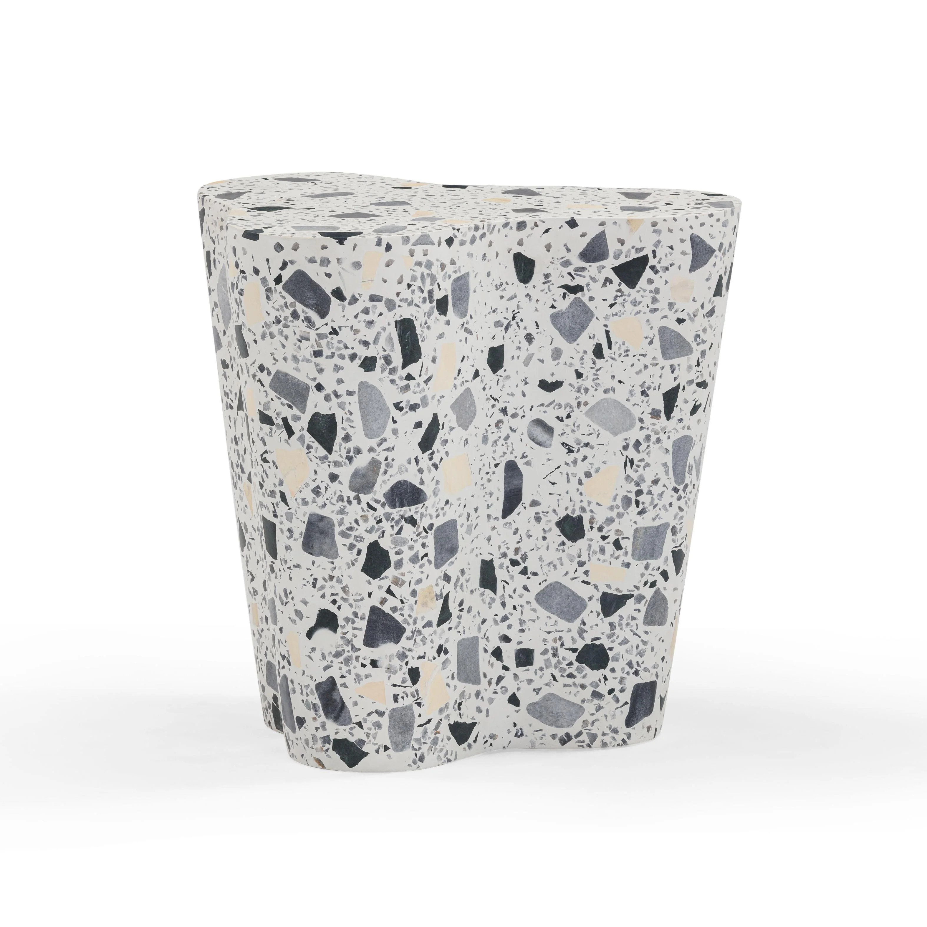 Slab Faux Terrazzo Indoor/Outdoor Side Table | TOV Furniture