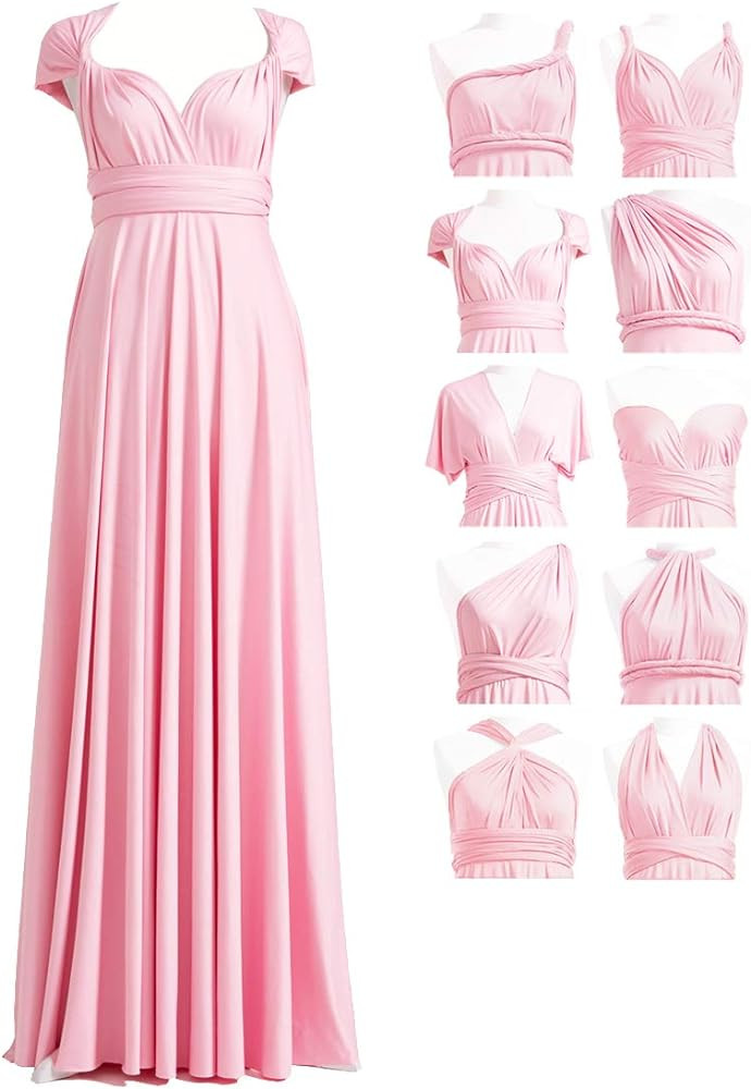 Infinity Dress with Bandeau, Convertible Bridesmaid Dress, Long, Plus Size, Multi-Way Dress, Twis... | Amazon (US)