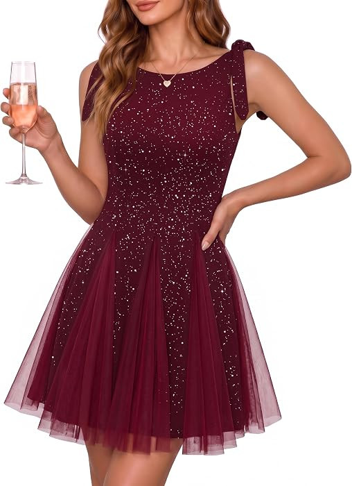Wedtrend Women's Sequin Homecoming Cocktail Short Formal Dress Teen Prom | Amazon (US)