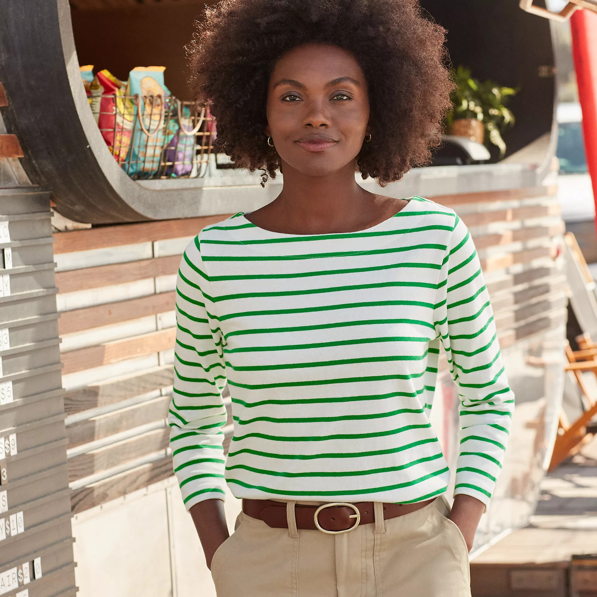 Women's Mariner Jersey Boatneck Top | Lands' End (US)