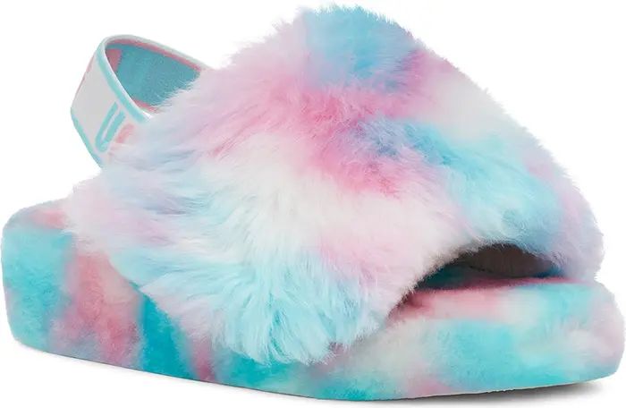 UGG® Fluff Yeah Pride Genuine Shearling Sandal | Nordstrom | Nordstrom