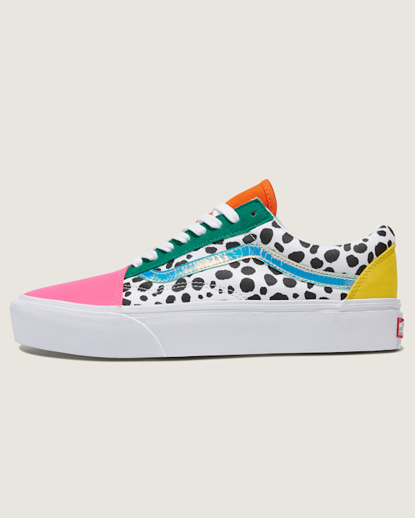Vans Customs Old Skool Platform Shoes (Pink / White Black) - 10.5 Men 12.0 Women | Vans (US)