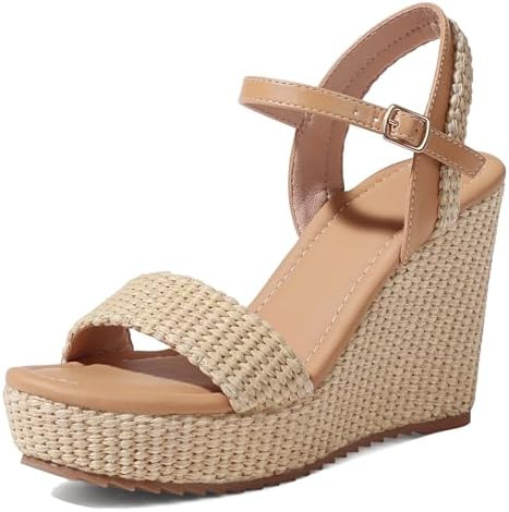 mikarka Women's Espadrille Wedge Sandals: Ankle Strap Platform Open Toe Wedges - Stylish High Hee... | Amazon (US)