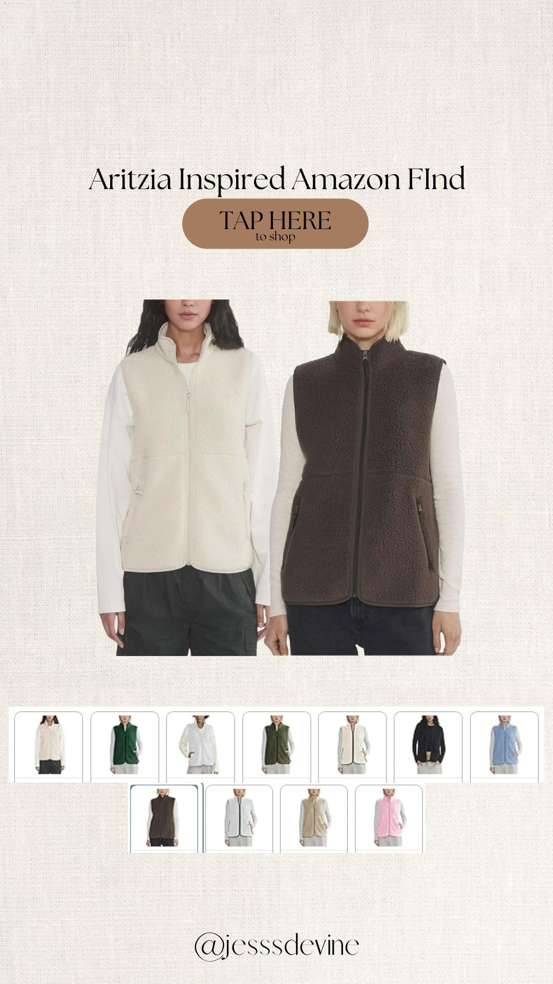 Hixiaohe Sherpa Fleece Vest for Women Trendy Warm Sleeveless Vests Jacket Lightweight Zip Coats w... | Amazon (US)