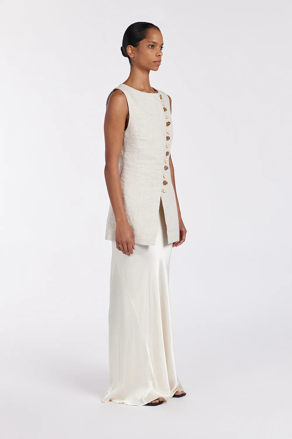 CHARLI CREAM SATIN MAXI SKIRT | DISSH