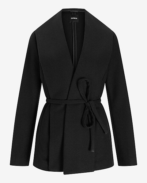 Belted Wrap Front Coat | Express