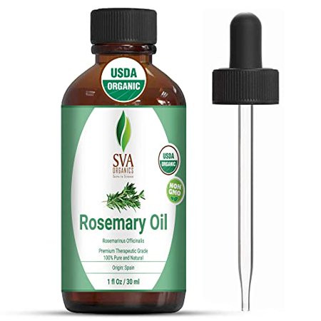 SVA Organics Rosemary Essential Oil Organic USDA 1 Oz Pure & Natural for Skin Face Hair Care Aromath | Walmart (US)