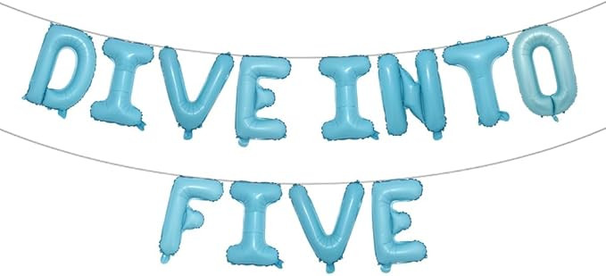 Dive Into Five Ocean Theme Party Decorations - Under The Sea 5th Birthday Decorations, Ocean Anim... | Amazon (US)