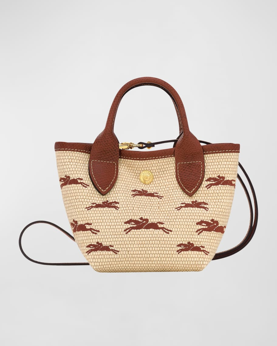 Longchamp Le Pliage Panier XS Straw Crossbody Bag | Neiman Marcus