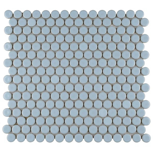 Hudson Penny Round .80" x .80" Porcelain Penny Round Mosaic Wall & Floor Tile | Wayfair North America