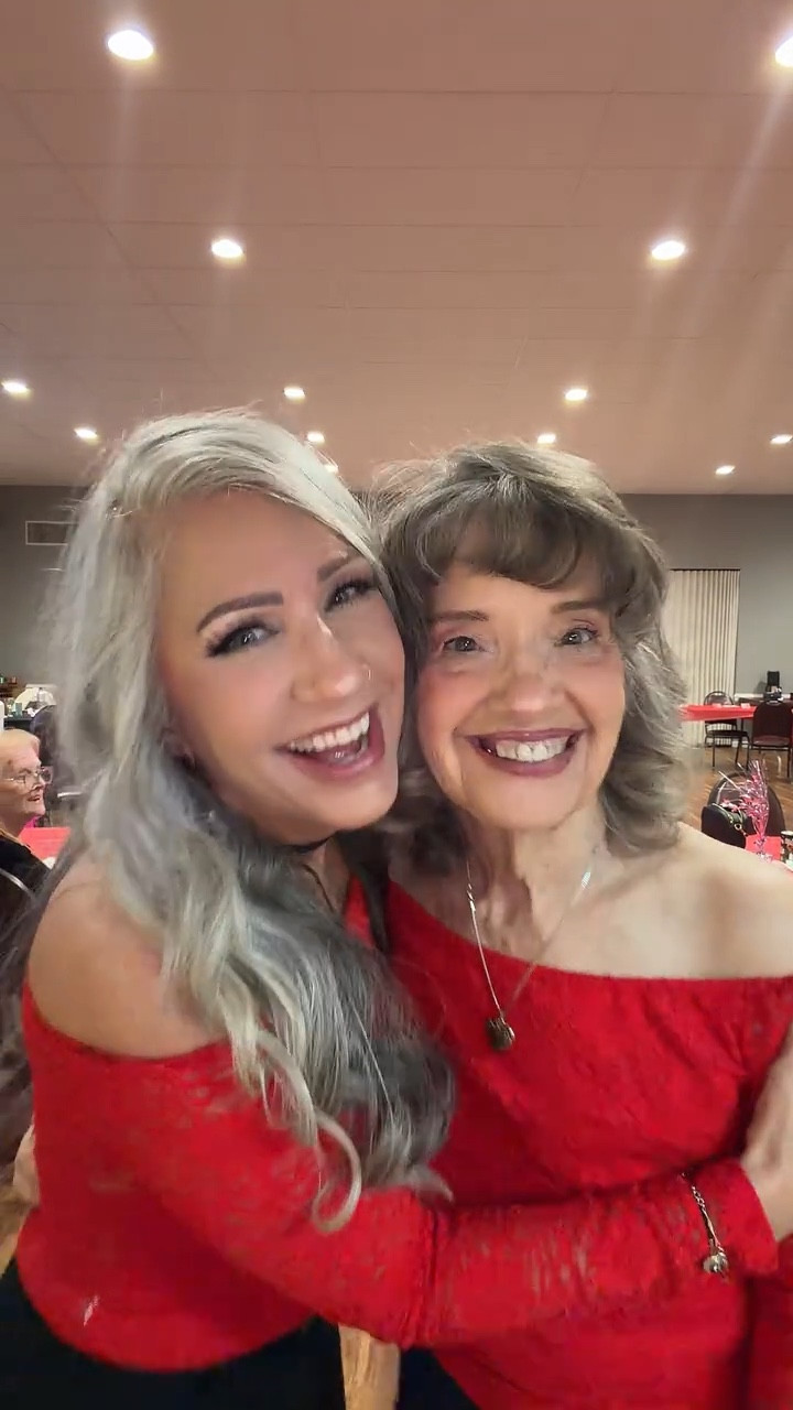 We love to dress alike! Our friends at the Valentine’s Dinner complimented our twinning #ootd all night. Comfortable, soft lace red tops, classic stretch black slacks. Classic and simple ♥️🖤♥️ My Mom looks stunning at 81 yrs young! We went to the Retirement Community V-day Social Dinner and Dance 🪩 💃🏼🕺🏻✨

#LTKdayinmylife #LTKgrwm #LTKootd