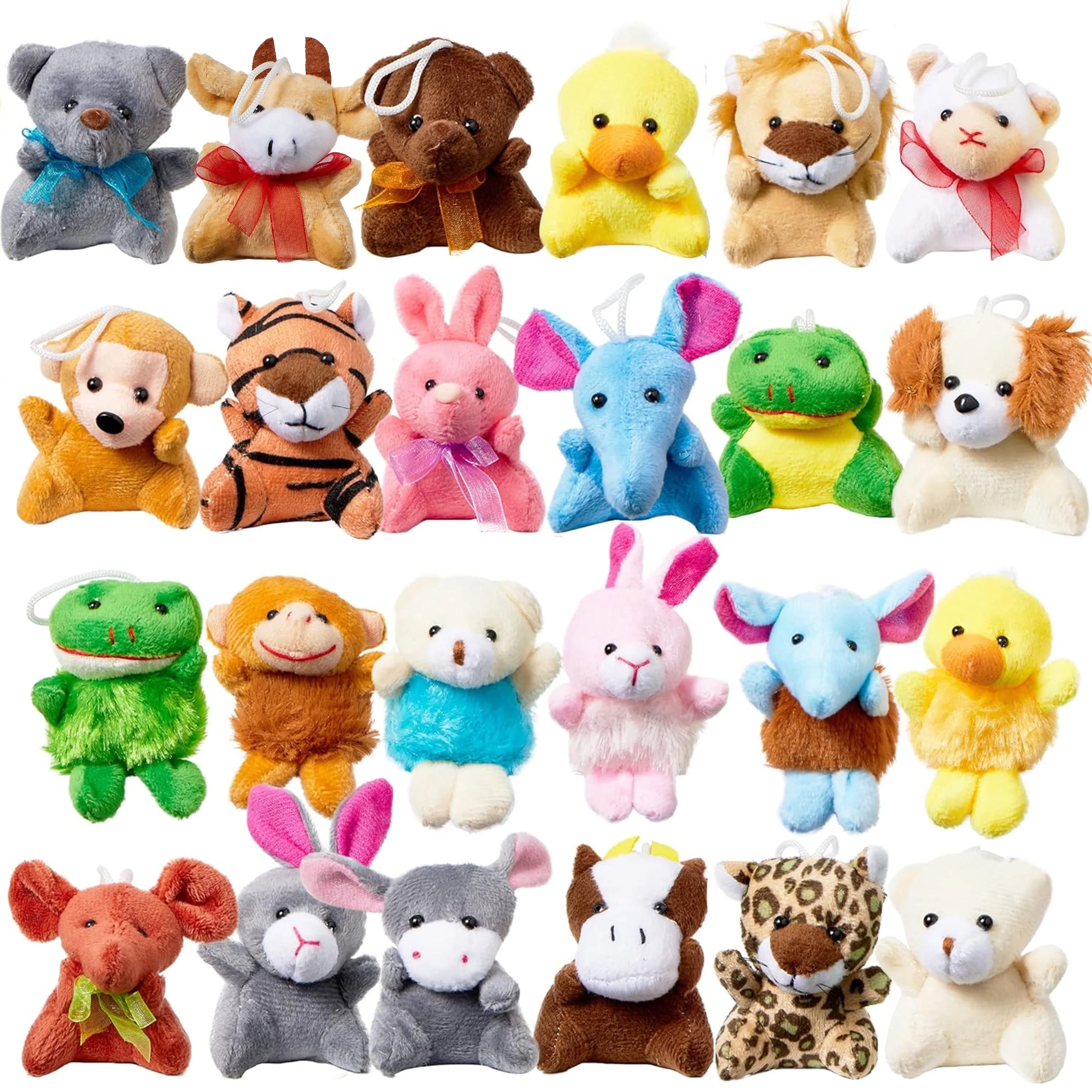 SYNCFUN 24 Pcs Party Favors for Kids 3" Mini Stuffed Animals Bulk Cute Small Plush Toys, Pinata F... | Walmart (US)
