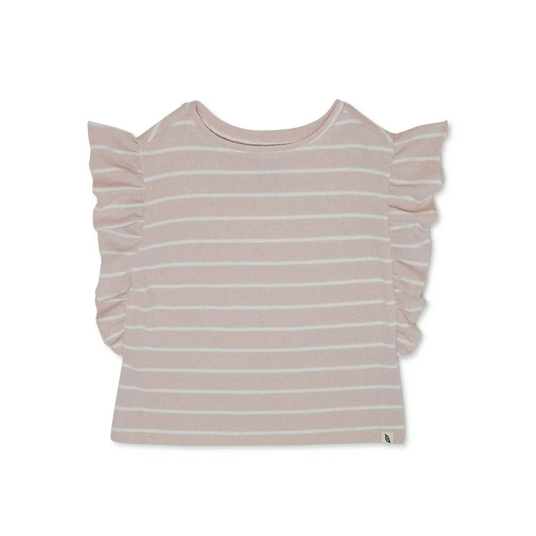 easy-peasy Toddler Girl Knit Ruffle T-Shirt, Sizes 18M-5T | Walmart (US)