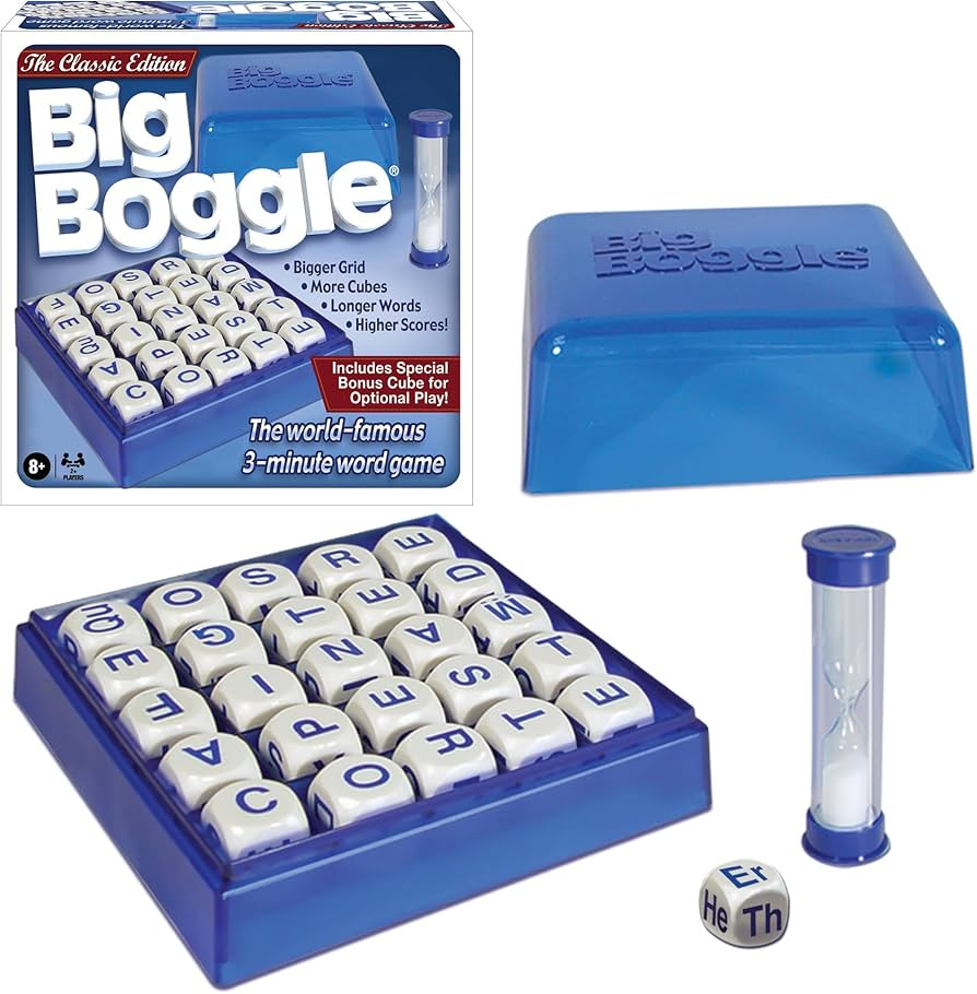 Winning Moves Big Boggle with 5x5 Grid and 25 Letter Cubes Games USA, Thought Provoking Word Game... | Amazon (US)