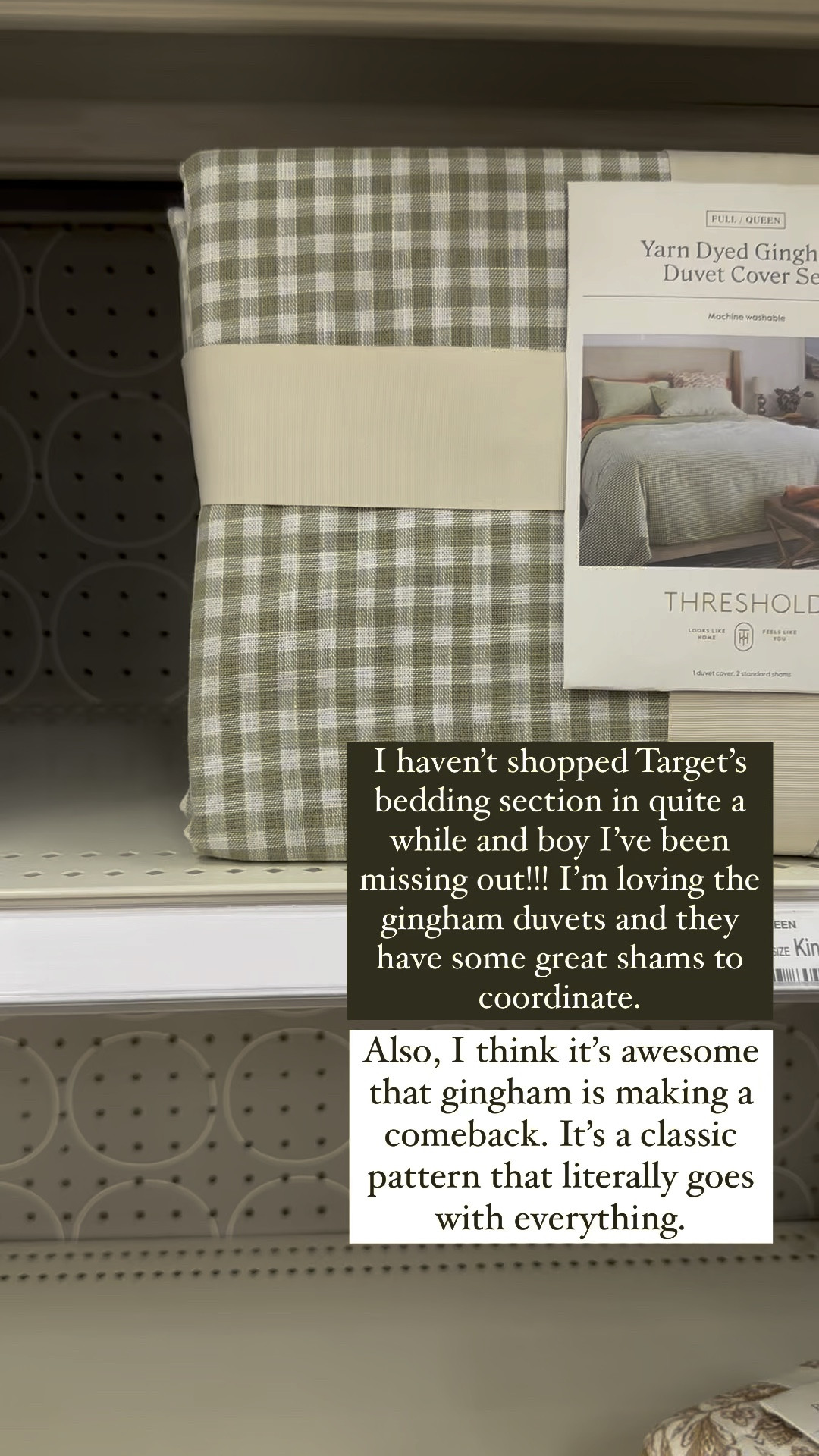 Gorgeous gingham bedding at Target. 

#LTKFindsUnder100 #LTKHome #LTKVideo