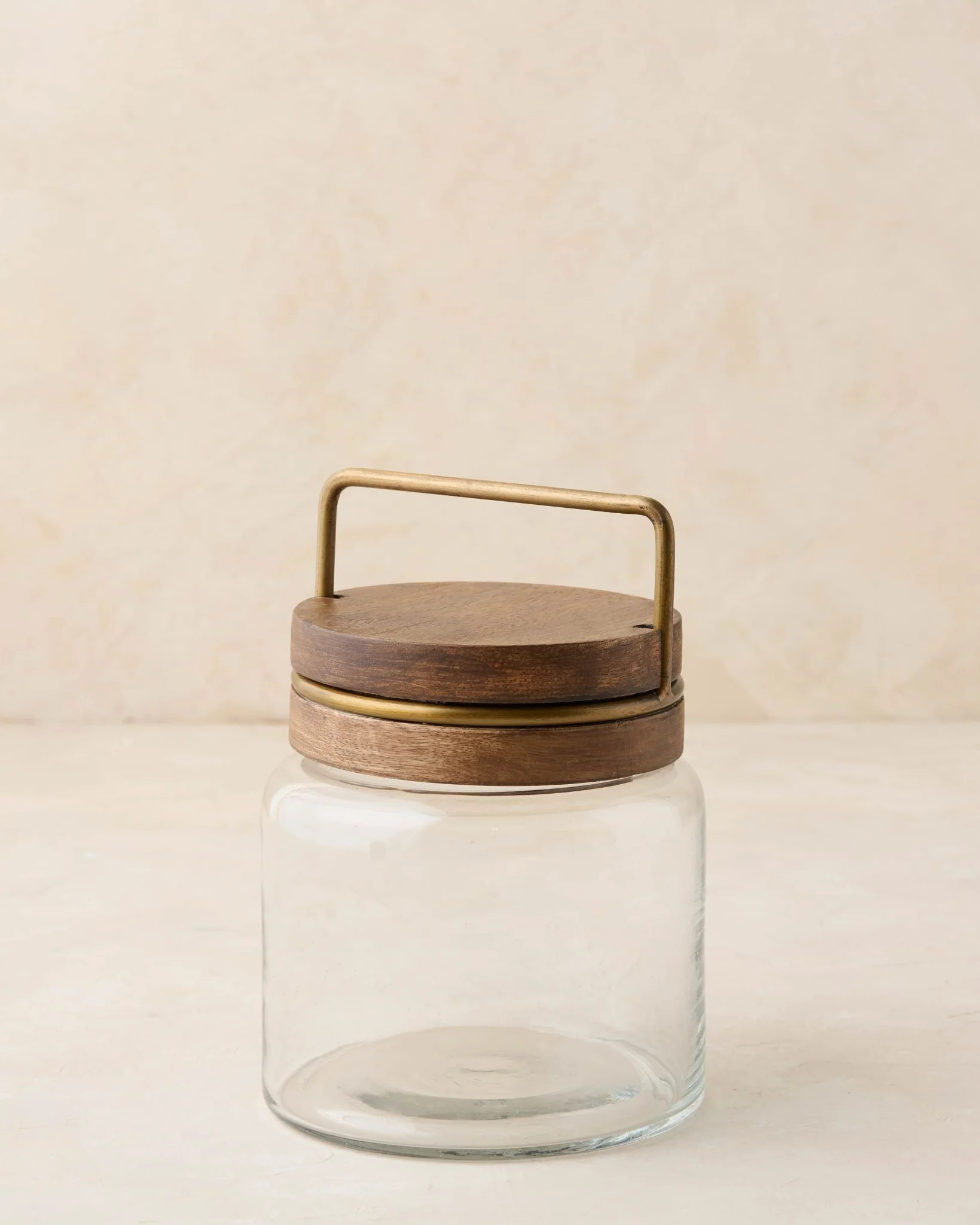 Wood with Antique Brass Canister | Magnolia