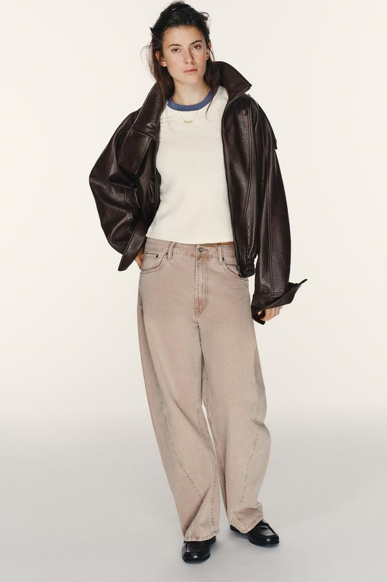 TRF MID-RISE BAGGY BALLOON JEANS | Zara US