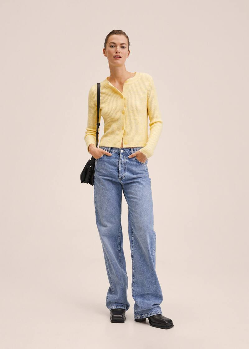 Ribbed knit cardigan -  Women | Mango USA | MANGO (US)