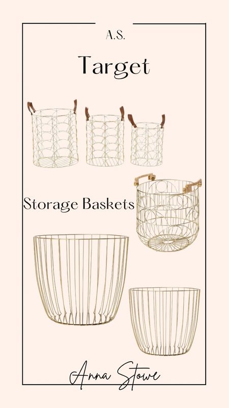 Gold wired storage baskets from Target! 

#LTKhome #LTKunder50 #LTKFind