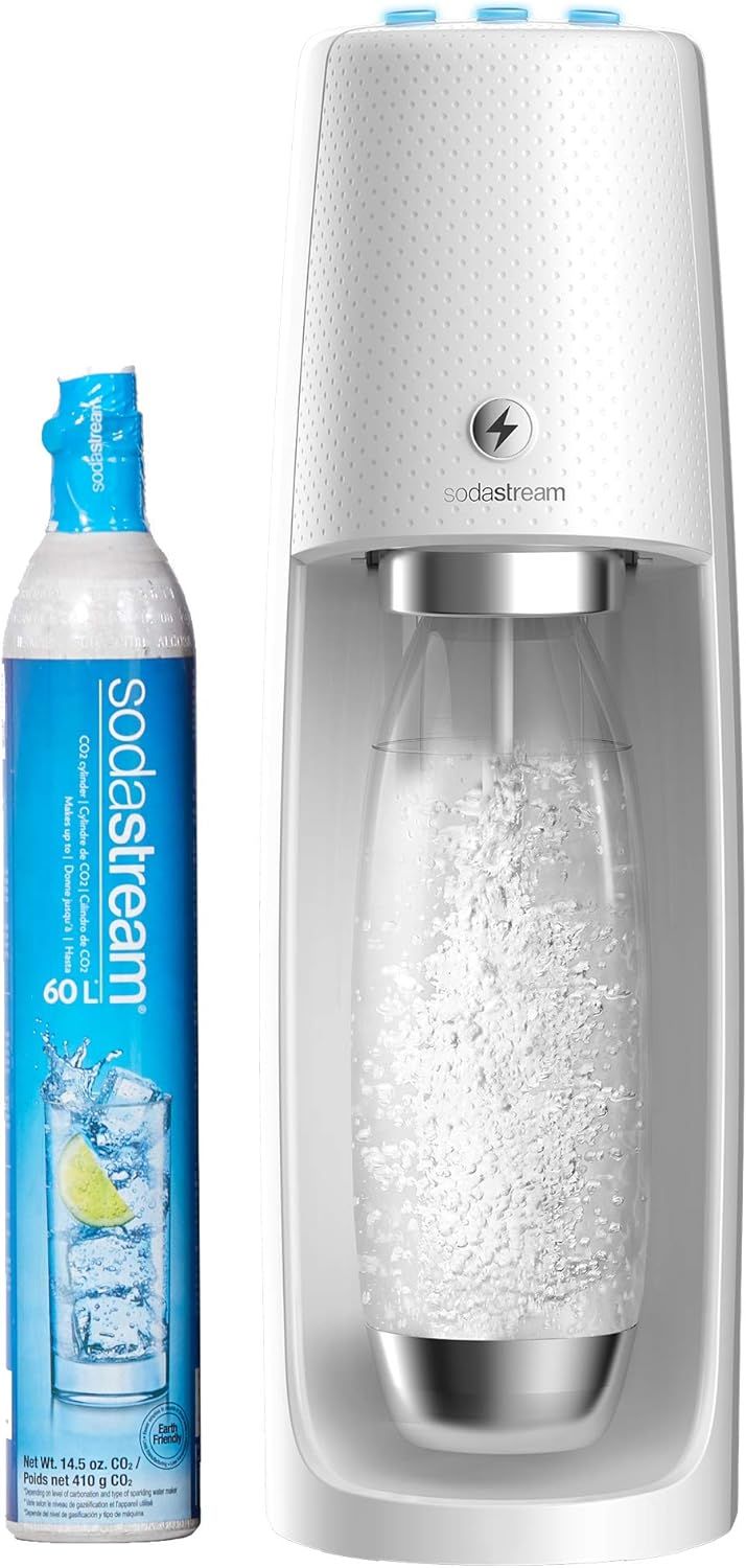 SodaStream Fizzi One Touch Sparkling Water Maker (White) with CO2 and BPA free Bottle | Amazon (US)