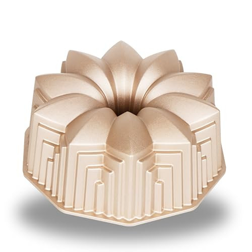 Baker's Secret Nonstick for Fluted Cake Pan, Heavy Duty Die Cast Aluminum Perfect for Fluted Cake, Pan Aluminum, 2 Layers Non-stick Coating For Easy Release - Nonstick Baking Pan (Deco) | Amazon (US)