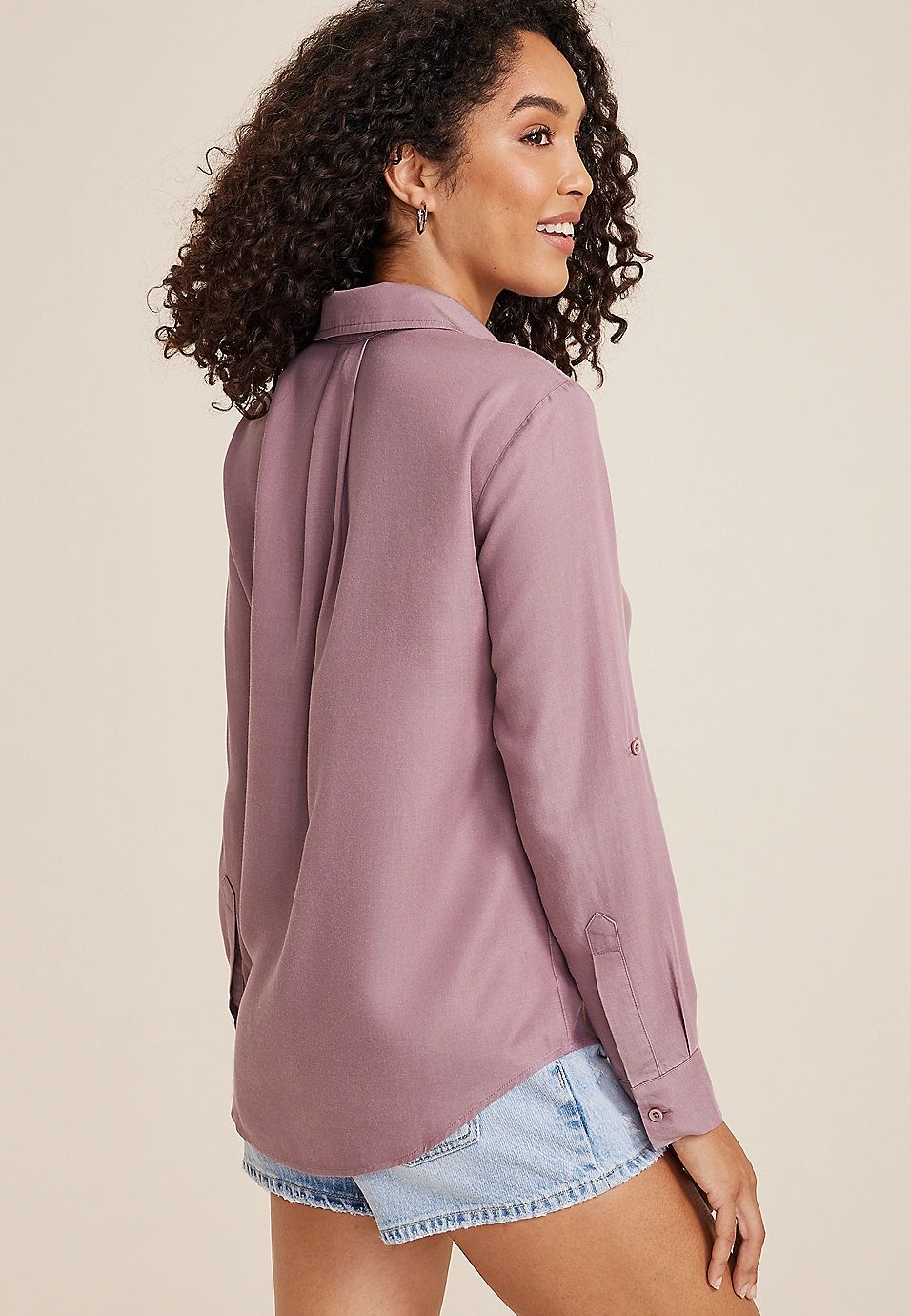 Utility Relaxed Button Up Shirt | Maurices