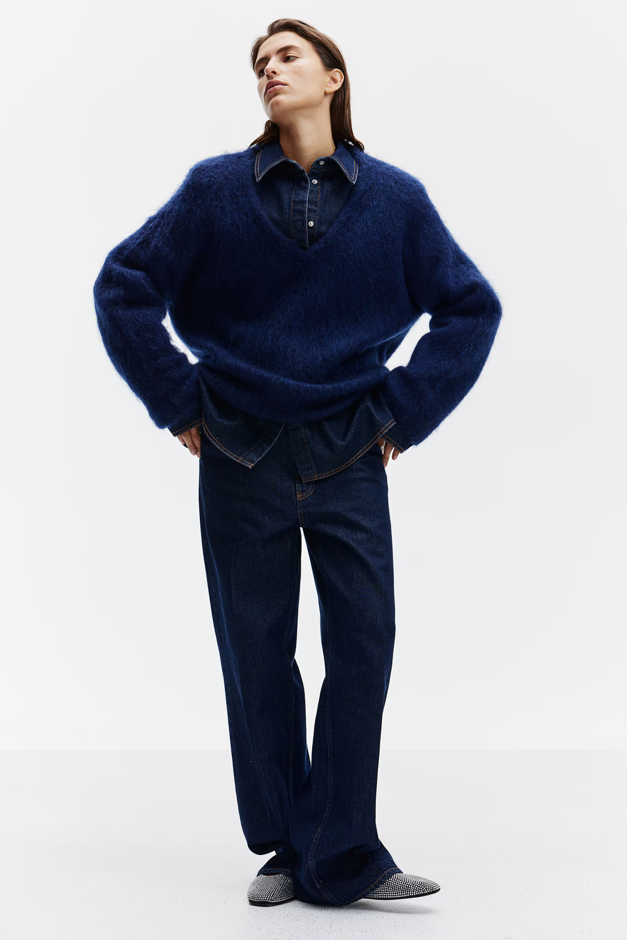Oversized mohair-blend jumper | H&M (UK, MY, IN, SG, PH, TW, HK)