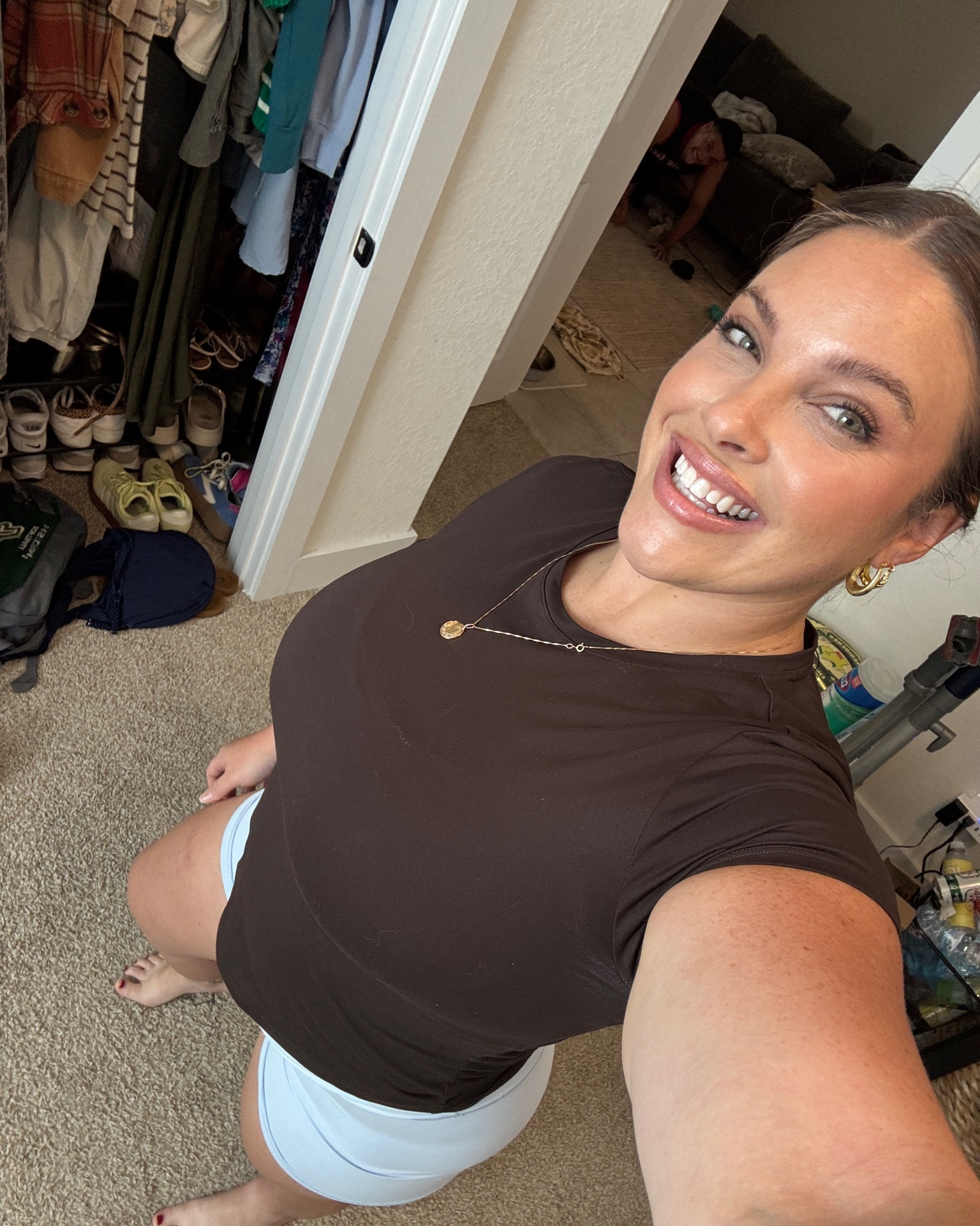 Workout outfit of the day 🤎✨

#LTKootd #LTKActive #LTKMidsize