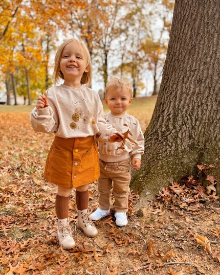 toddler fall style, sibling fall style, neutral toddler clothes, corduroy skirt toddler, toddler sweatshirts

#LTKbaby #LTKfamily #LTKkids
