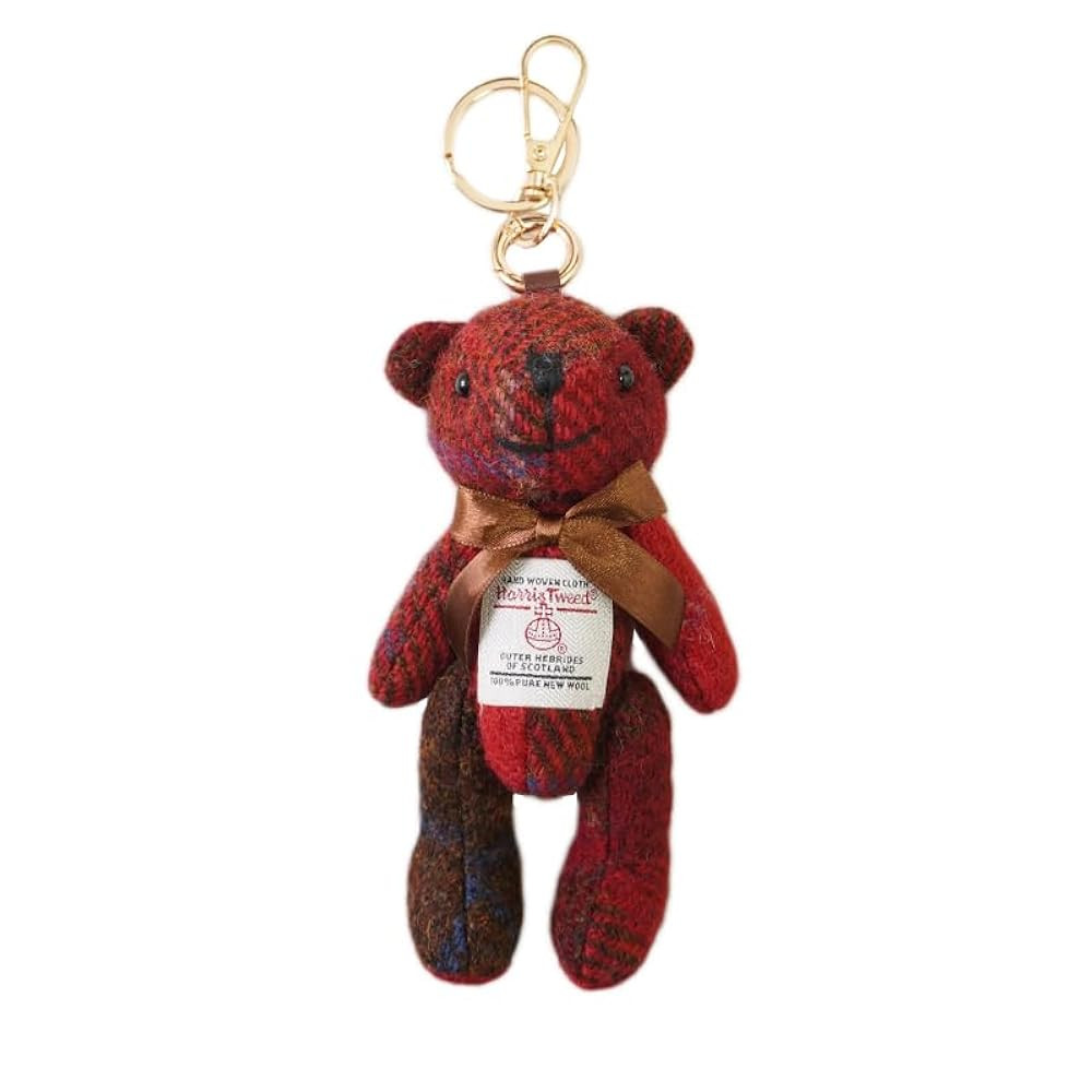 Harris Tweed Bear Keychain,Stylish Bag Charm Unique Gift for Women, Cute Purse Pendant for Keys &... | Amazon (US)