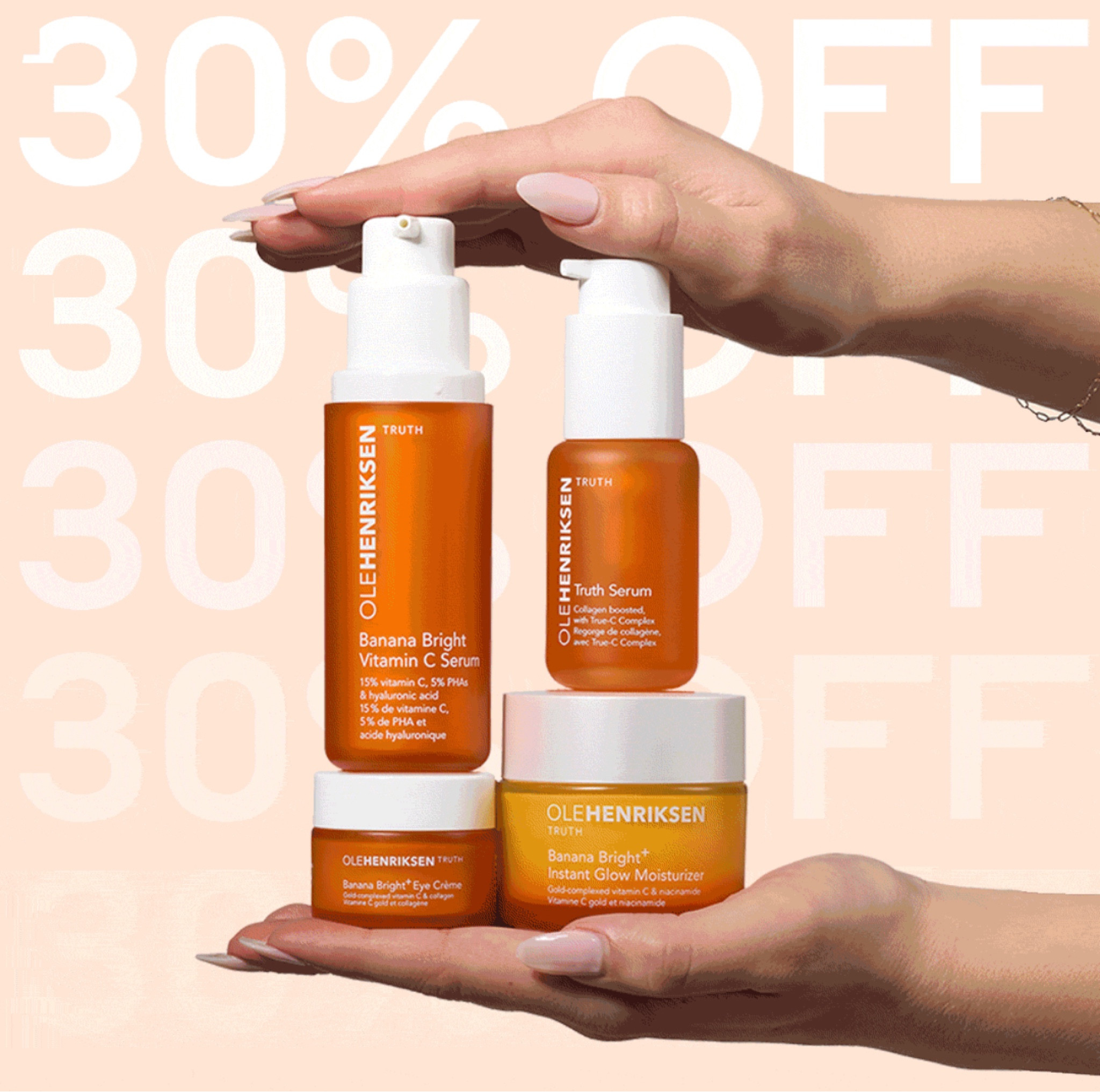 30% off Olehenriksen. Spring Sale.
Best skin care for plump skin, antiaging, vitamin C. 

#LTKU #LTKBeauty #LTKSaleAlert
