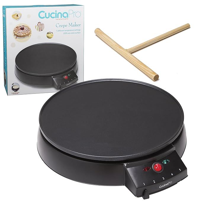 Crepe Maker and Non-Stick 12" Griddle- Electric Crepe Pan with Spreader and Recipes Included- Als... | Amazon (US)