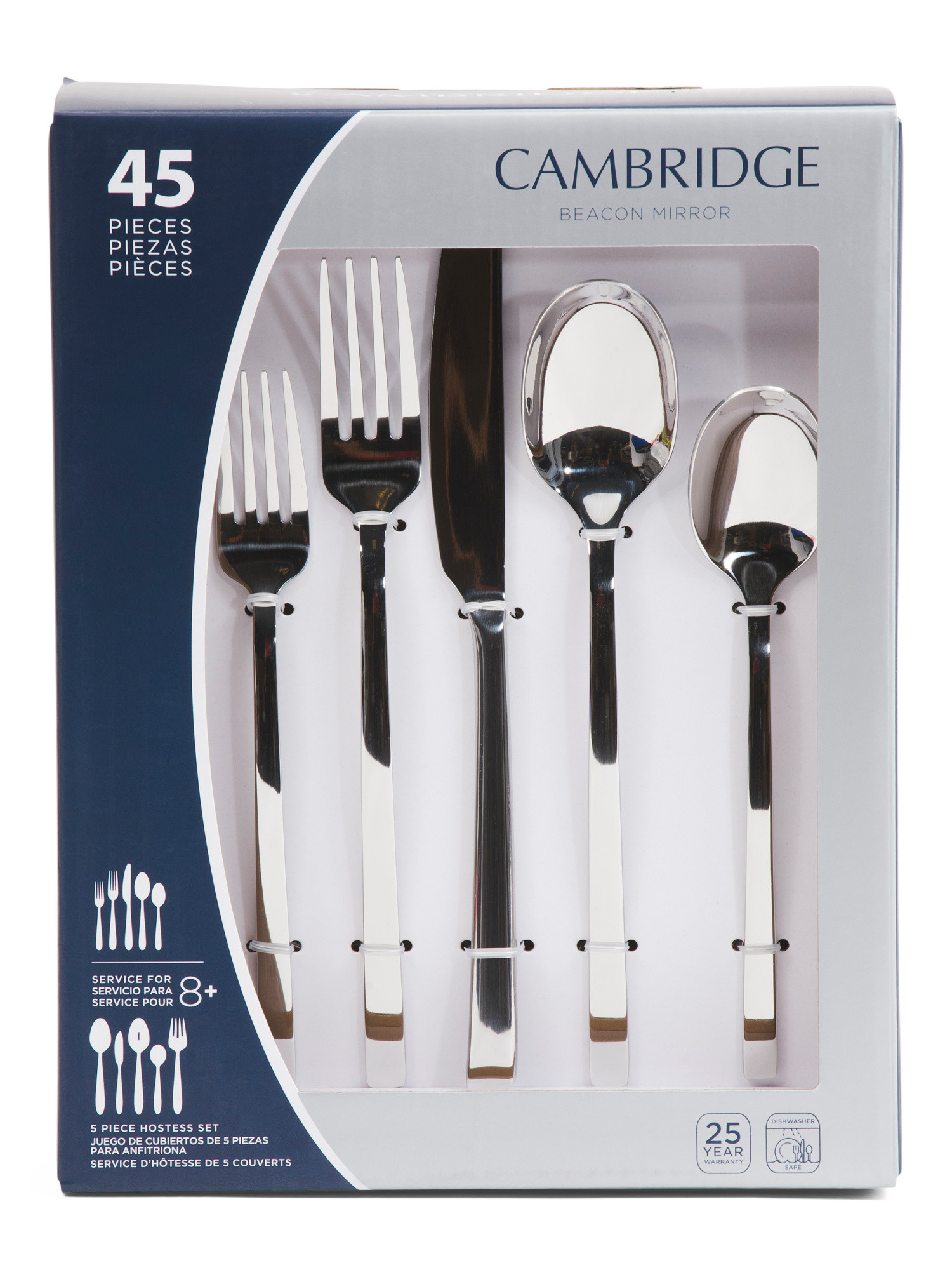 45pc Stainless Steel Beacon Flatware Set | TJ Maxx
