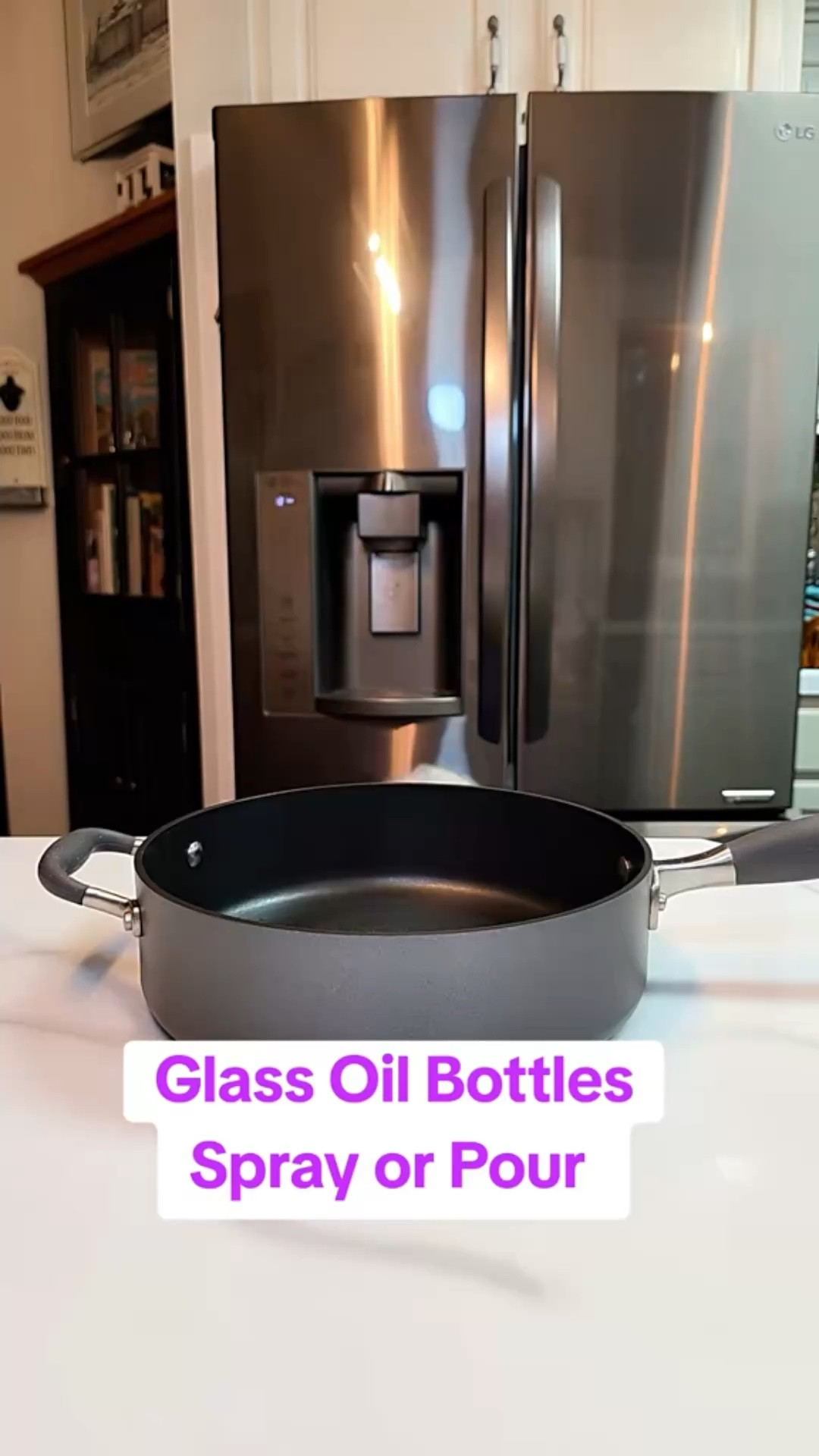 Glass oil bottles are amazing for keeping your cooking oils fresh.  Spray or pour. #cookinghacks #kitchenmusthaves 

#LTKHome