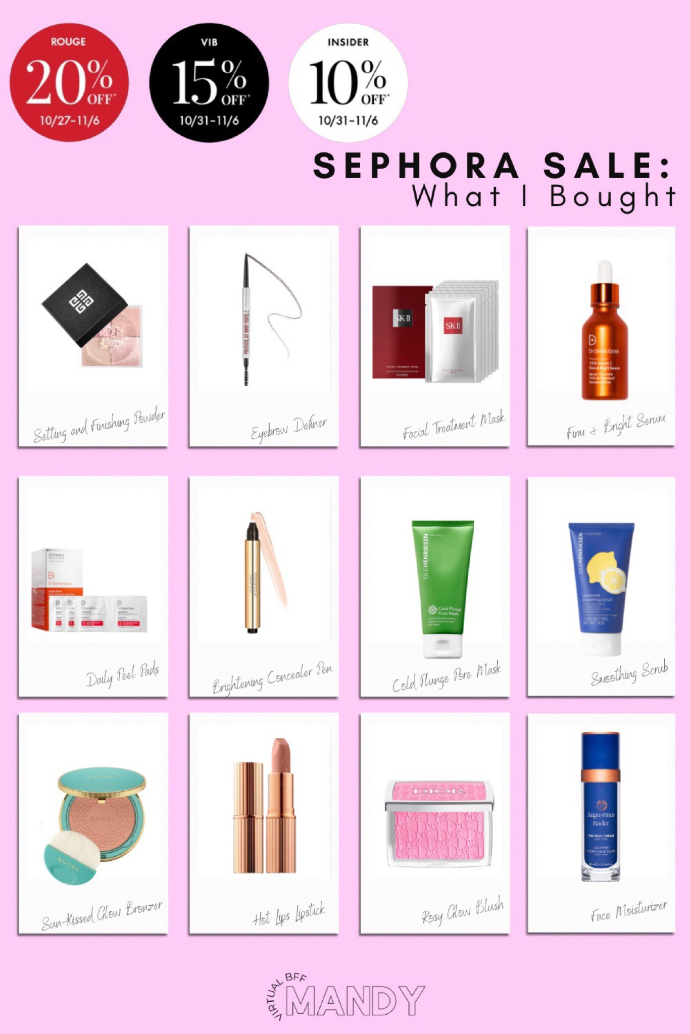 What I bought from the Sephora sale!

Sephora sale must haves, Sephora sale favorites, Sephora sale, Sephora haul, makeup haul, beauty haul, Christmas gift ideas, Christmas gifts, Christmas gifts for her, gifts for her, beauty gifts, viral beauty finds, viral makeup finds, best of makeup, best of beauty, best of Sephora, what I ordered, what im shopping, what’s in my cart

#LTKbeauty #LTKGiftGuide #LTKHolidaySale