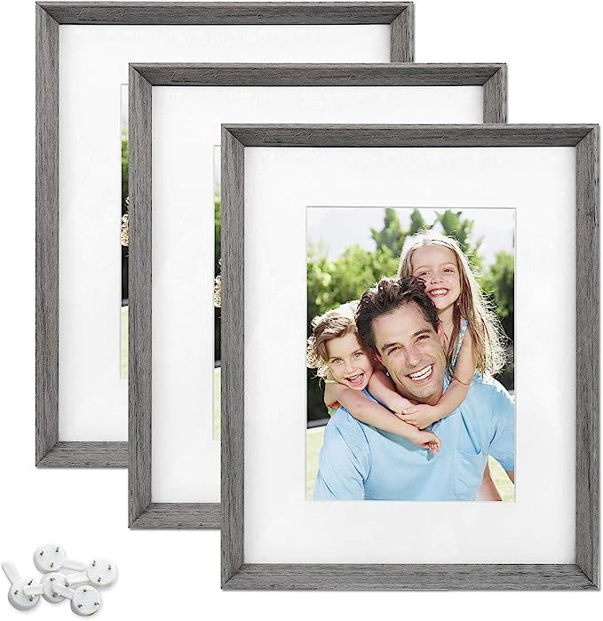 Sindcom 8x10 Picture Frame with High Definition Glass Face, Display Pictures 5x7 with Mat or 8x10... | Amazon (US)