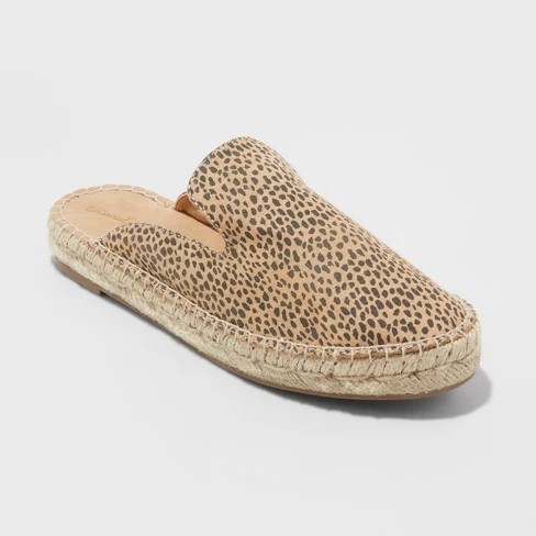 Women's Clara Leopard Espadrille Flat Mules - Universal Thread™ | Target