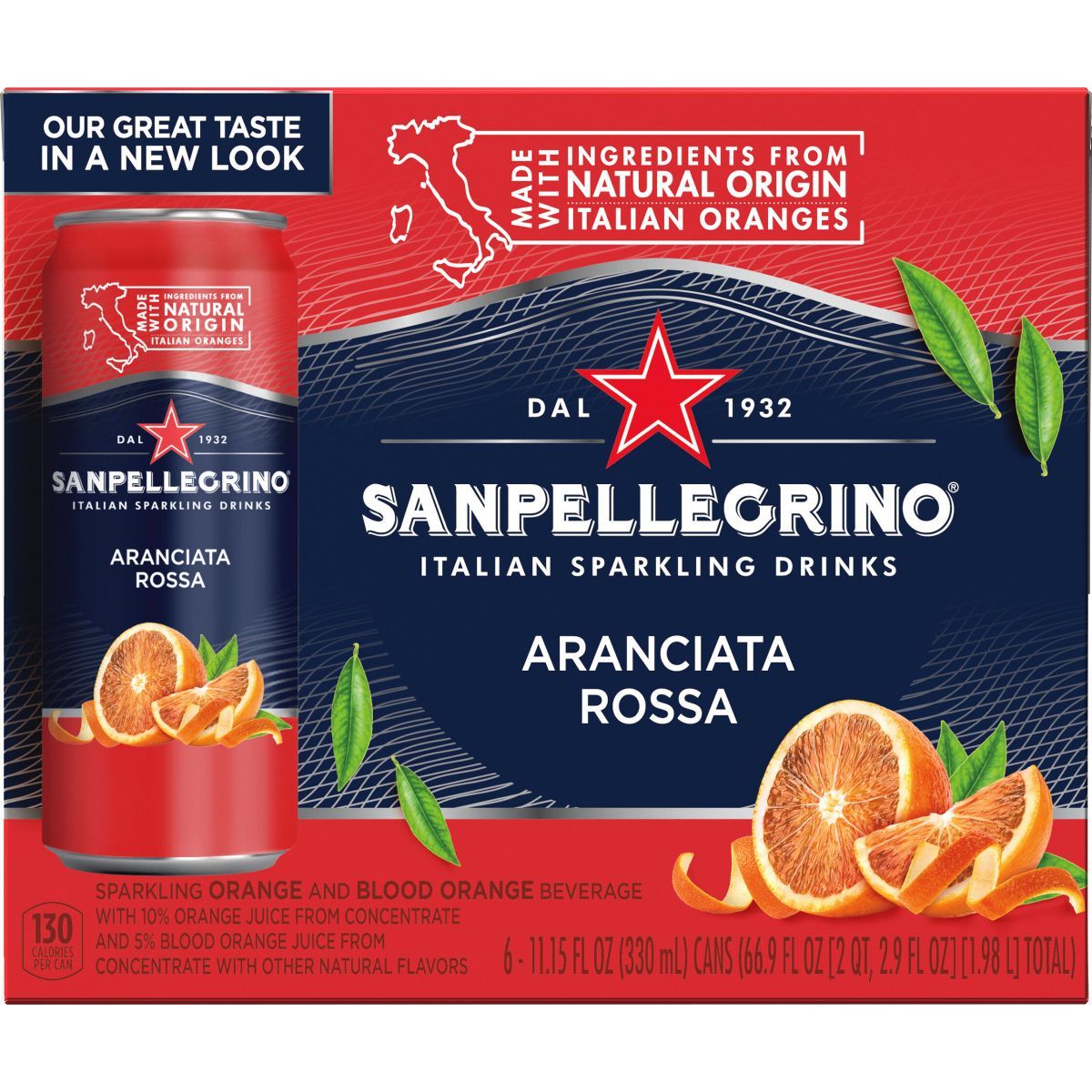 Sanpellegrino Blood Orange Italian Sparkling Beverage - 6pk/11.15 fl oz Cans | Target